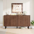 55 Sideboard Buffet Cabinet with 4 Doors and Adjustable Shelves for Kitchen, Living Room