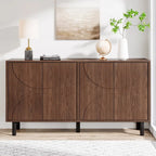 55 Sideboard Buffet Cabinet with 4 Doors and Adjustable Shelves for Kitchen, Living Room