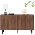 55 Sideboard Buffet Cabinet with 4 Doors and Adjustable Shelves for Kitchen, Living Room