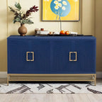 Retro Style Sideboard with Adjustable Shelves, Rectangular Metal Handles and Legs for Kitchen, Living room, and Dining Room