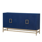 Retro Style Sideboard with Adjustable Shelves, Rectangular Metal Handles and Legs for Kitchen, Living room, and Dining Room