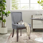 Traditional Tufted Ultra Upholstered Wingback Dining Chair Set of 2