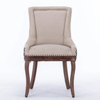 Traditional Tufted Ultra Upholstered Wingback Dining Chair Set of 2