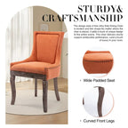 Traditional Tufted Ultra Upholstered Wingback Dining Chair Set of 2