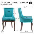 Traditional Tufted Ultra Upholstered Wingback Dining Chair Set of 2