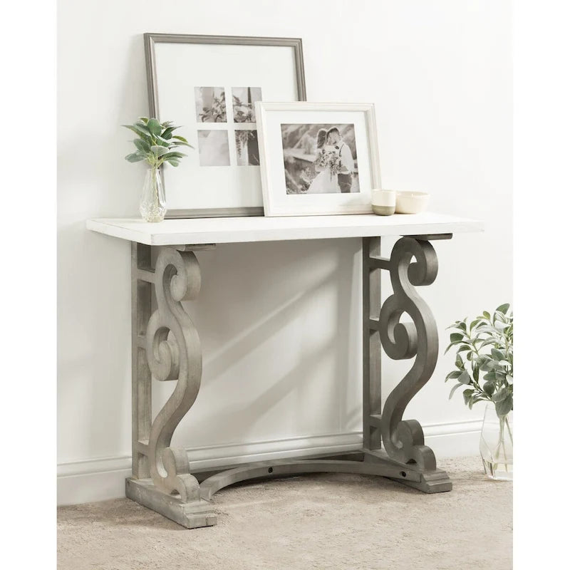 Kate and Laurel Wyldwood Country French Solid Wood Console table