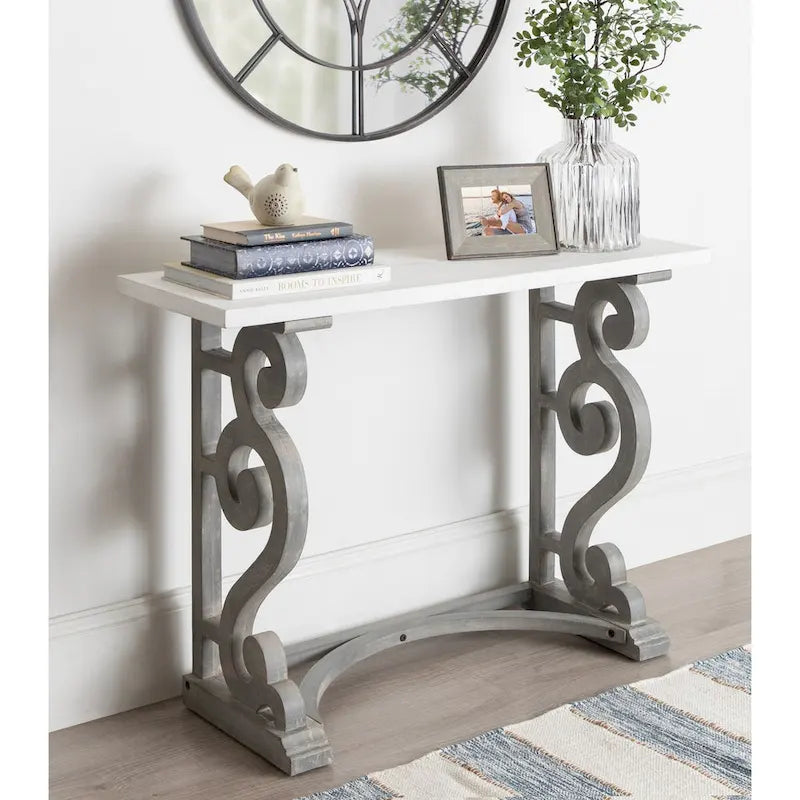 Kate and Laurel Wyldwood Country French Solid Wood Console table