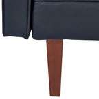 Convertible Sofa Bed Adjustable Fabric Couch Sleeper Modern Recliner Reversible Loveseat Folding Daybed Guest Bed with 2 Pillows