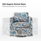 Erkenbald Modern Slipcovered Swivel Chair with Removable Cushion Set of 2 by HULALA HOME