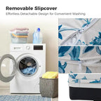 Erkenbald Modern Slipcovered Swivel Chair with Removable Cushion Set of 2 by HULALA HOME