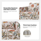 Erkenbald Modern Slipcovered Swivel Chair with Removable Cushion Set of 2 by HULALA HOME