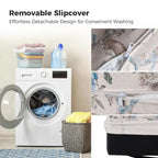 Erkenbald Modern Slipcovered Swivel Chair with Removable Cushion Set of 2 by HULALA HOME