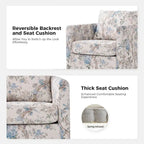 Erkenbald Modern Slipcovered Swivel Chair with Removable Cushion Set of 2 by HULALA HOME