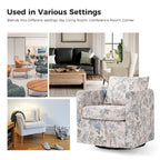 Erkenbald Modern Slipcovered Swivel Chair with Removable Cushion Set of 2 by HULALA HOME