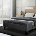 Porthos Home Warren Velvet Button Tufted Storage Bench