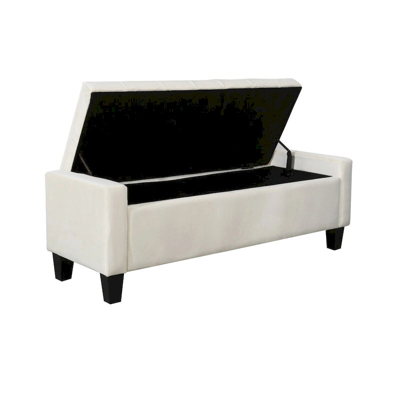 Porthos Home Warren Velvet Button Tufted Storage Bench