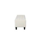 Porthos Home Warren Velvet Button Tufted Storage Bench