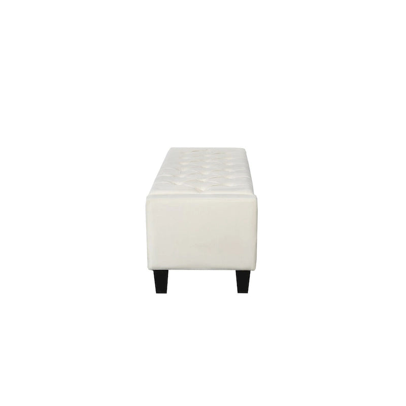 Porthos Home Warren Velvet Button Tufted Storage Bench