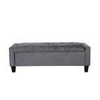 Porthos Home Warren Velvet Button Tufted Storage Bench