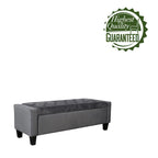Porthos Home Warren Velvet Button Tufted Storage Bench