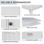 Storage Bench with 3 Doors Shoe Bench with Removable Cushion