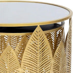 Gold Nesting Side Coffee Table - 13.8D x 13.8W x 23.5H