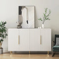 Buffet Cabinet with Storage, Fluted Sideboard Large Buffet with Adjustable Shelves, Credenza, Accent Cabinet Console Table