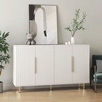 Buffet Cabinet with Storage, Fluted Sideboard Large Buffet with Adjustable Shelves, Credenza, Accent Cabinet Console Table