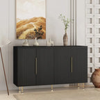 Buffet Cabinet with Storage, Fluted Sideboard Large Buffet with Adjustable Shelves, Credenza, Accent Cabinet Console Table