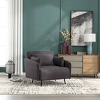 Linen Upholstered Convertible Single Sleeper Armchair for Living Room