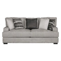 Furniture of America Aiden Contemporary Track Arms Sofa with Loose Back Pillows and Wooden Legs