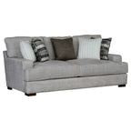 Furniture of America Aiden Contemporary Track Arms Sofa with Loose Back Pillows and Wooden Legs