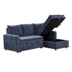 Soft Upholstered Sectional Sofa Bed with Storage Space, Suitable for Living Rooms and Apartments