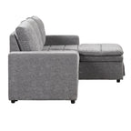 Soft Upholstered Sectional Sofa Bed with Storage Space, Suitable for Living Rooms and Apartments