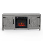 58-inch Grey Electric Fireplace TV Stands Console Table with 18 Electric Fireplace