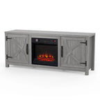 58-inch Grey Electric Fireplace TV Stands Console Table with 18 Electric Fireplace