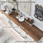 75 Farmhouse TV Stand, Media Console Table, Entertainment Center