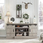 75 Farmhouse TV Stand, Media Console Table, Entertainment Center