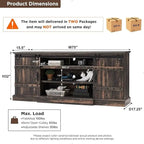 75 Farmhouse TV Stand, Media Console Table, Entertainment Center