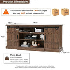 75 Farmhouse TV Stand, Media Console Table, Entertainment Center