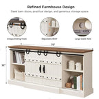 75 Farmhouse TV Stand, Media Console Table, Entertainment Center