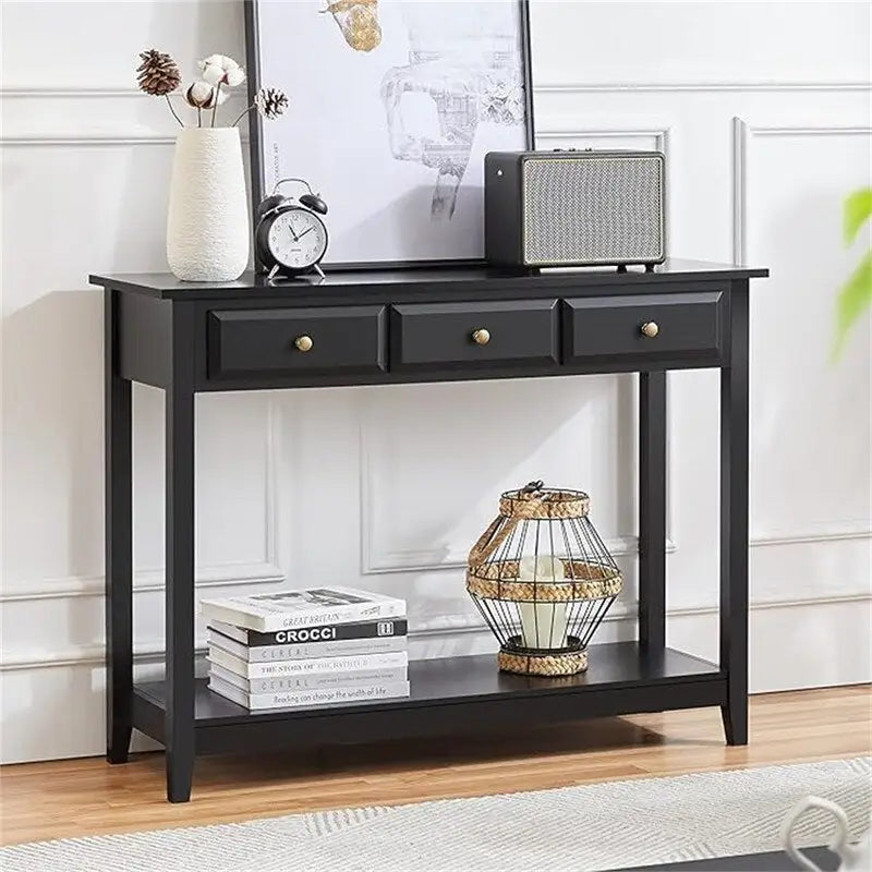 Console Table with 3 Drawers - 13.5D x 42W x 31.5H
