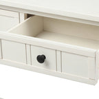 Daisy Series Console Table Traditional Design with Two Drawers and Bottom Shelf Acacia Mangium