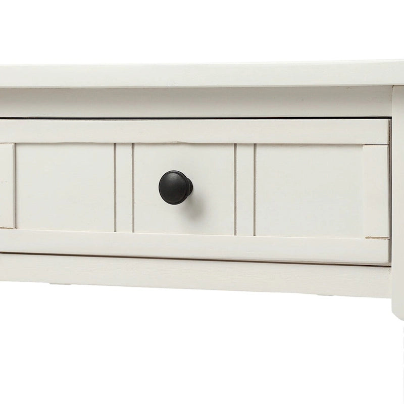 Daisy Series Console Table Traditional Design with Two Drawers and Bottom Shelf Acacia Mangium