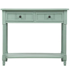 Daisy Series Console Table Traditional Design with Two Drawers and Bottom Shelf Acacia Mangium