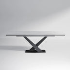 9 - Piece 94.48 Extendable Sintered Stone Dining Table with 8 Chairs Dining Set