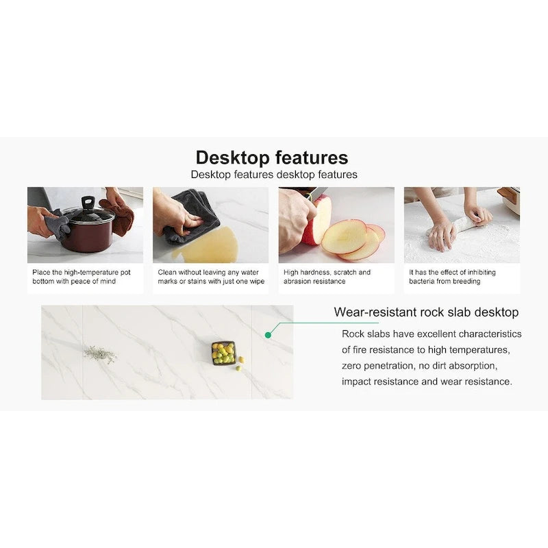 9 - Piece 94.48 Extendable Sintered Stone Dining Table with 8 Chairs Dining Set