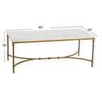 Libertine Genuine Marble and Metal Coffee Table
