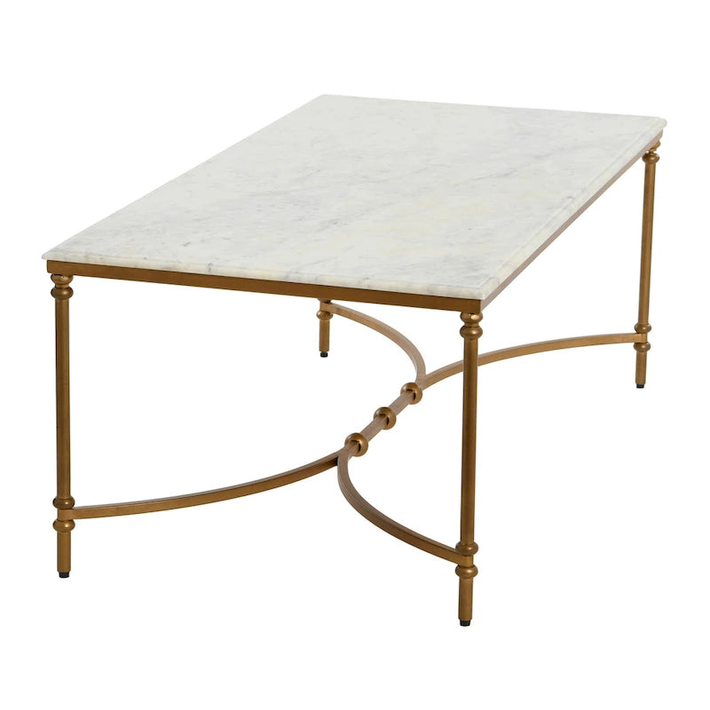 Libertine Genuine Marble and Metal Coffee Table