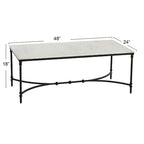 Libertine Genuine Marble and Metal Coffee Table